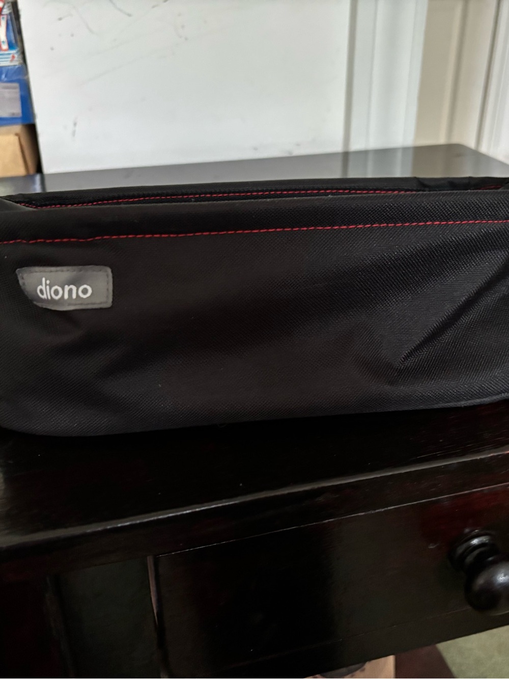 Diono Kids Toiletry Bag in Black with Red Stitching